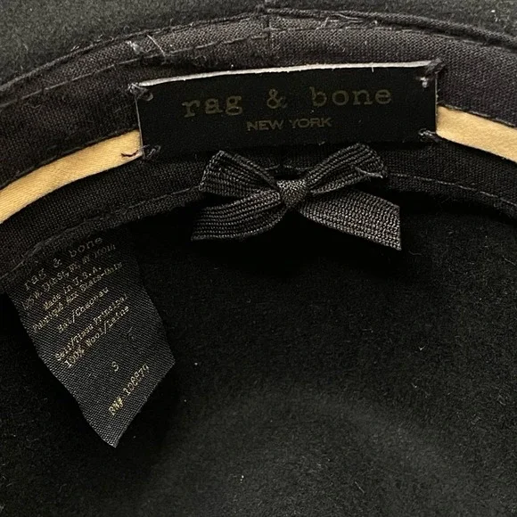 Rag & Bone Wool Felt Fedora Hat Soft Brim Small - Picture 5 of 6